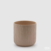 EDG Enzo De Gasperi Vaso Gen Sabbia Ceramica Rilievo 15 cm