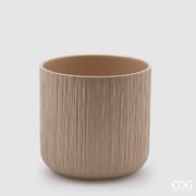 EDG Enzo De Gasperi Vaso Gen Sabbia Ceramica Rilievo 20 cm