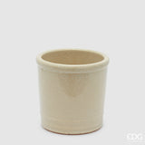 edg enzo de gasperi edg enzo de gasperi Zylinder-Vase, H 18 cm, D 18 cm, wasserfeste Keramik, Farbe Elfenbein, EAN 8059824377043