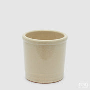 EDG Enzo De Gasperi Vaso Glaze Cilindro Avorio Ceramica 18 cm