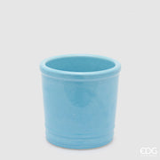 EDG Enzo De Gasperi Vaso Glaze Cilindro Celeste Ceramica 18 cm
