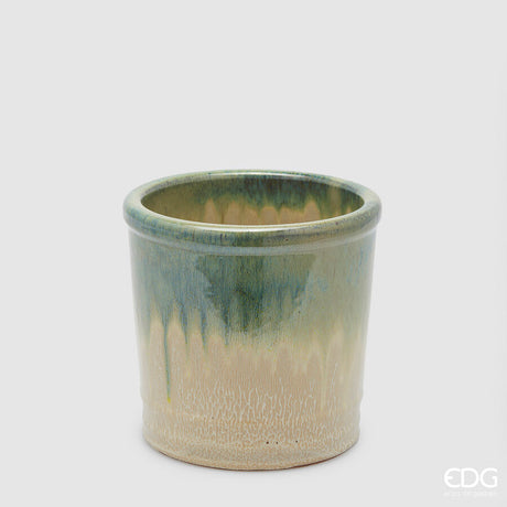 edg enzo de gasperi edg enzo de gasperi vaso glaze cilindro h 18 cm d 18 cm ceramica waterproof colore lime ean 8059824374936