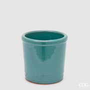 EDG Enzo De Gasperi Vaso Glaze Cilindro Salvia Ceramica 18 cm