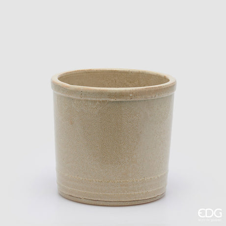 edg enzo de gasperi edg enzo de gasperi vaso glaze cilindro h 23 cm d 245 cm ceramica waterproof colore avorio ean 8059824609793