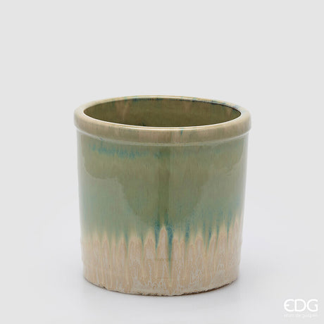 edg enzo de gasperi edg enzo de gasperi vaso glaze cilindro h 23 cm d 245 cm ceramica waterproof colore lime ean 8059824609830