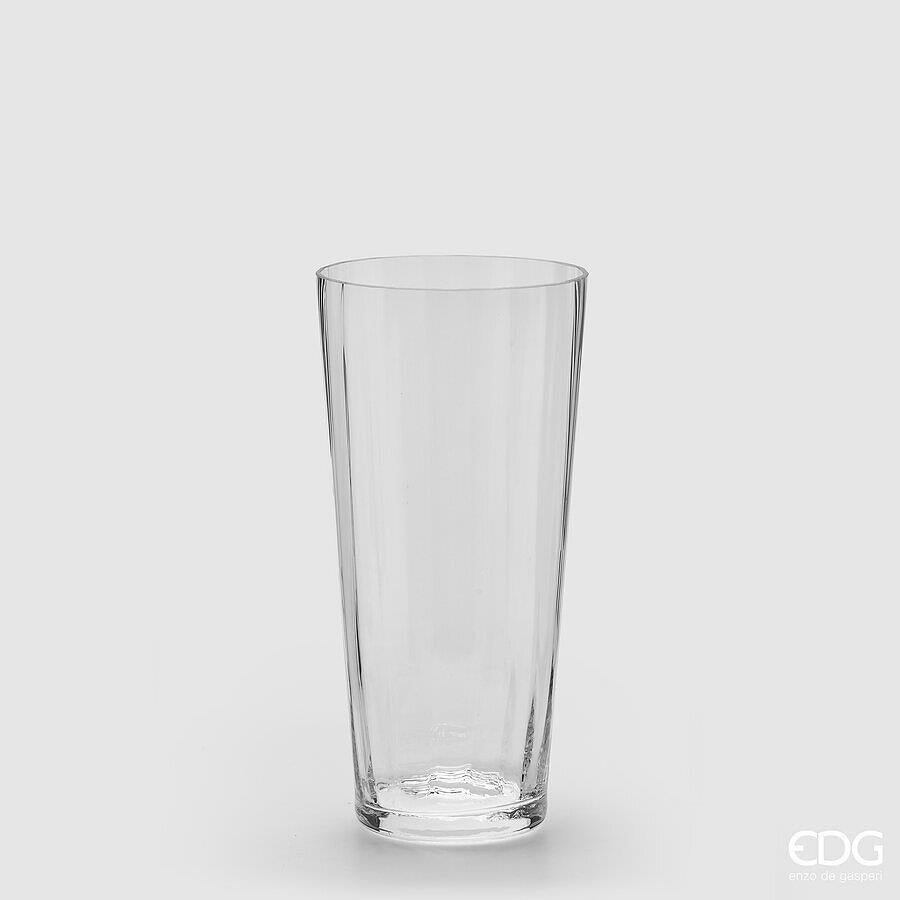 edg enzo de gasperi edg enzo de gasperi vaso nida optic svasato h 355 cm d 17 cm vetro natural ean 8059824359247