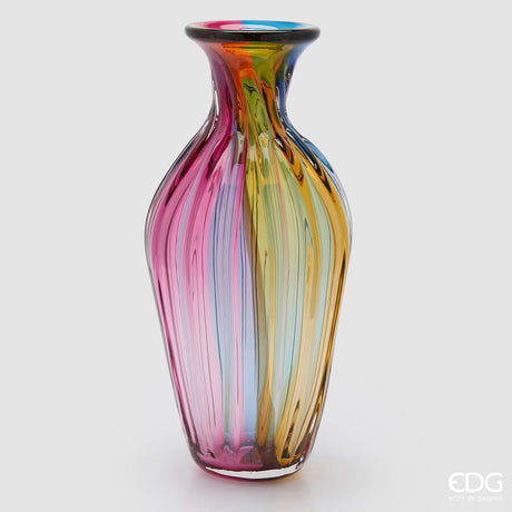 edg enzo de gasperi edg enzo de gasperi vaso rainbow anfora vetro h 49 cm d 24 cm multicolor ean 8059824632326
