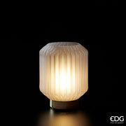 EDG Enzo De Gasperi Lampada Bright con Base H 17 Cm D 13 Cm Grigio Chiaro