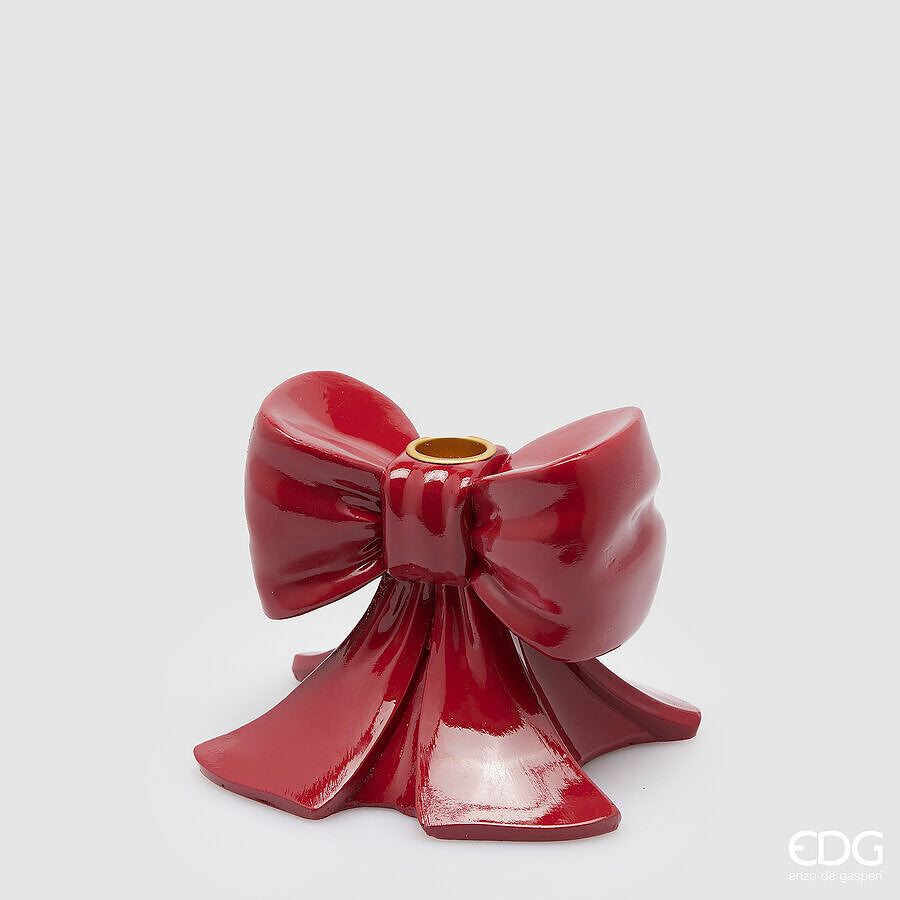 edg enzo de gasperi portacandela fiocco h 11 cm l 13 cm l 13 cm burgundy ean 8059824423696