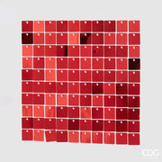 EDG Enzo De Gasperi Tenda Natale Glitter Quadrato  30 x 30 Cm Rosso