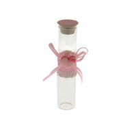 ETM Bomboniera Fiala Provetta Vetro Tondo H 12,5 Cm Rosa 12 Pz