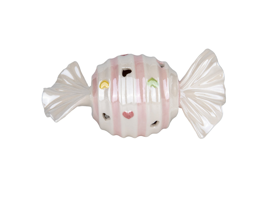 Etm Candy Caramella Porcellana LED Rosa H. 15 cm
