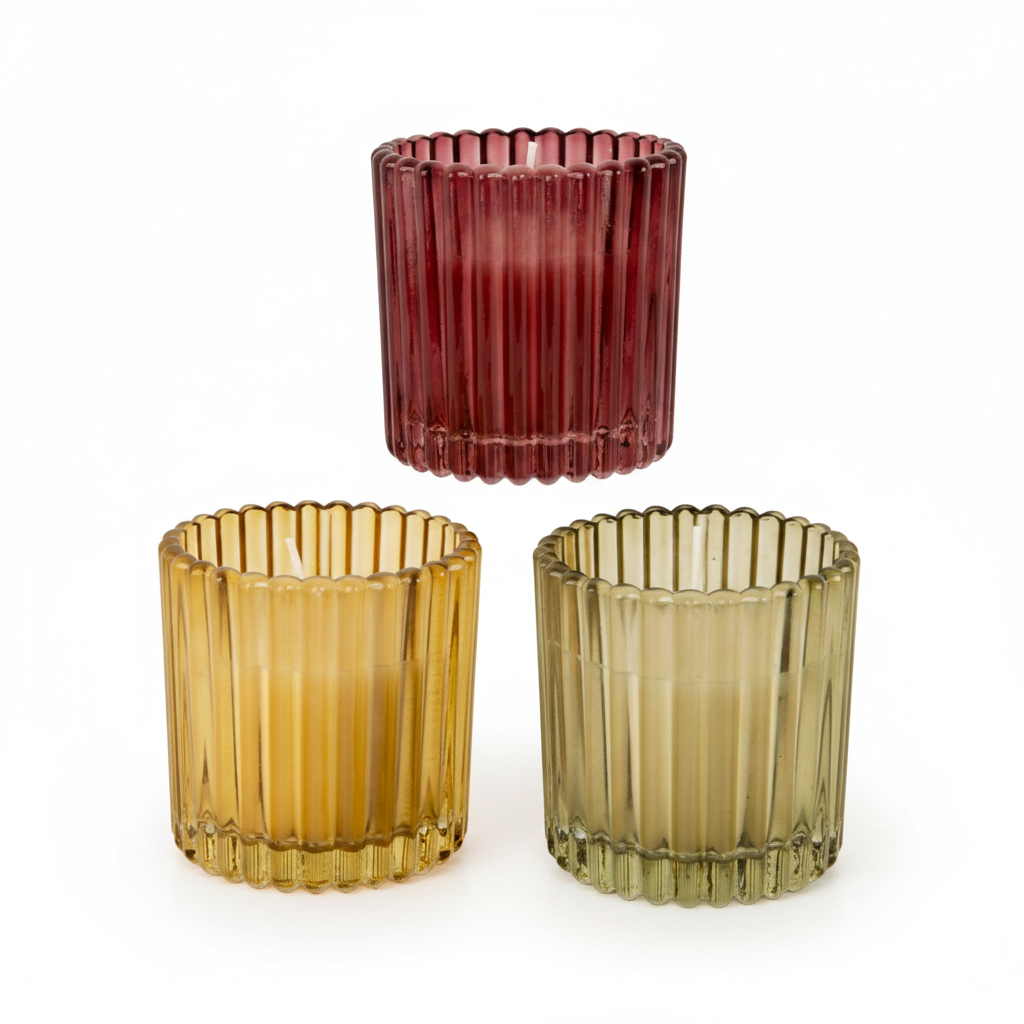 Candela in vetro colorato Etm Color Verre H 9 cm, venduta singolarmente. Decorazione e bomboniera per cerimonie ed eventi.