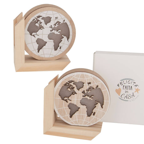 etm etm bomboniera monde led h 11 cm legno con scatola regalo 1 pz ean 8059793666643