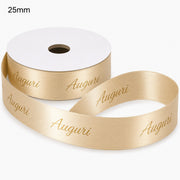 ETM Nastro Nastro Auguri Crema 25 mm x 25 mt