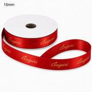 ETM Nastro Nastro Auguri Rosso 15 mm x 25 mt