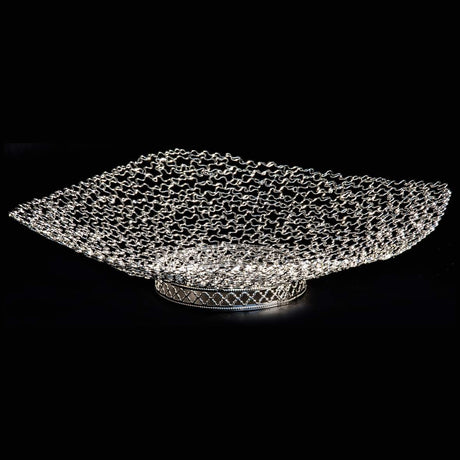 etm etm scintil piatto con piede d 30 cm h 7 cm argento ean 8059793667565