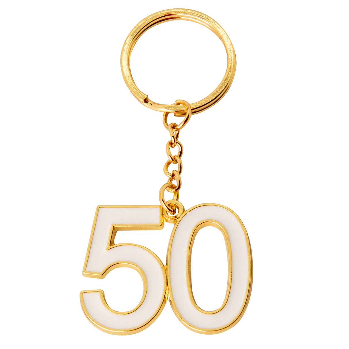 etm etm zama portachiavi 50 anni 4 cm bianco gold 12 pz ean 8059793667152