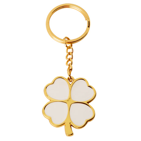 etm etm zama portachiavi quadrifoglio 4 cm bianco gold 12 pz ean 8059793667084
