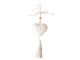 Etm Gesso Ricco Cuore Bianco 25cm Decorazione