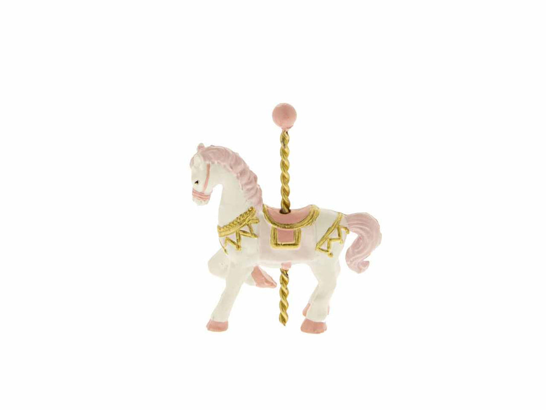 Etm Giostra Cavallino Rosa H. 7 cm