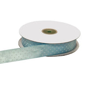 ETM Nastro Doppio Raso Pois 25 Mm 50 Mt Celeste