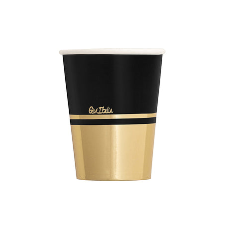 givi givi bicchieri in carta new liberty 250 cc nero oro cf 8 pz ean 8010052645137