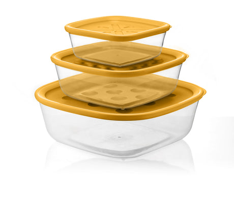 guzzini guzzini set 3 baratoli 570 cc 1 400 cc 2 950 cc coperchio giallo mango ean 8008392379676