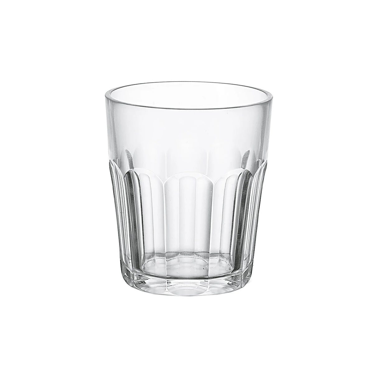 Bicchiere molato basso Guzzini Happy Hour 350 cc: design che cattura la luce, lavabile in lavastoviglie.
