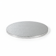 Base torta rigida Karma Decora Cakeboard Silver D 40 cm H 1,2 cm: cartone rivestito alluminio, contatto alimentare. Per pasticceria e cerimonie.
