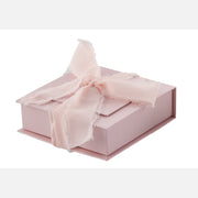 L'Arcolaio Box  Liscia Portaconfetti 13 x 13 x 4 Cm Bomboniera Rosa con Chiffon 1 Pz