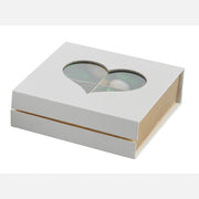 L'Arcolaio Box  Telata Portaconfetti 13 x 13 x 4 Cm Bomboniera Bianco con Cuore 1 Pz