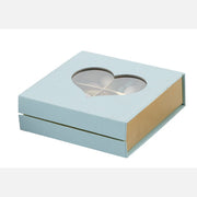 L'Arcolaio Box  Telata Portaconfetti 13 x 13 x 4 Cm Bomboniera Celeste con Cuore 1 Pz