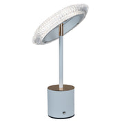 L'Arcolaio Lampada Led Kristal Cerchio D 14 Cm H 39 Cm Bianco