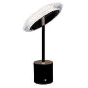L'Arcolaio Lampada Led Kristal Cerchio D 14 Cm H 39 Cm Nera