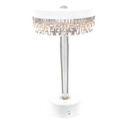 L'Arcolaio Lampada Led Kristal Tonda D 15 Cm H 25,5 Cm Bianca