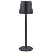 L'Arcolaio Lampada LED Touch Ricaricabile H 38 Cm 10 x 10 Cm IP54 Round Pro Nera