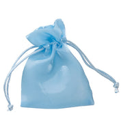 L'Arcolaio Sacchetto Organza Lucido 9x12 cm Portacanfetti Celeste – Bomboniera Elegante 12 Pz