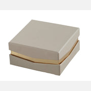 L'Arcolaio Scatola Liscia Portaconfetti 9 x 9 x 4 Cm Bomboniera Tortora 1 Pz