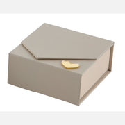 L'Arcolaio Scatola Liscia Portaconfetti  9 x 9 x 4 Cm Bomboniera Tortora 1 Pz