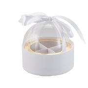 L'Arcolaio Scatola Plastica Bomboniera D 8 Cm Portaconfetti Bianco 1 Pz
