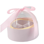 L'Arcolaio Scatola Plastica Bomboniera D 8 Cm Portaconfetti Rosa 1 Pz