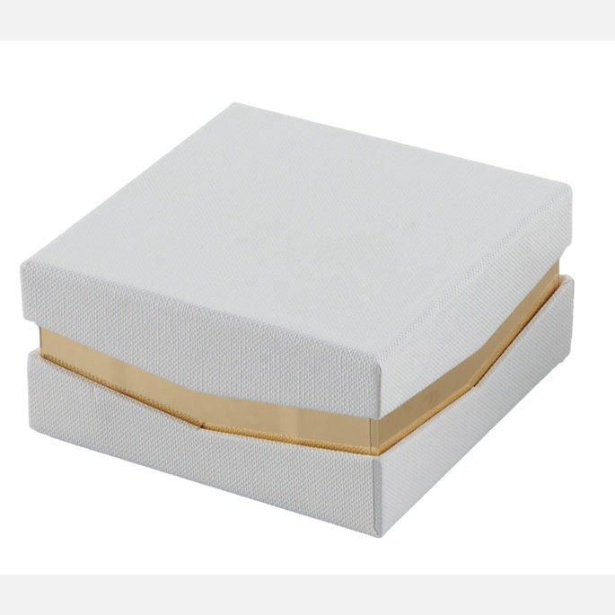 larcolaio larcolaio scatola telata portaconfetti 9 x 9 x 4 cm bomboniera bianca 1 pz ean 8059558632166