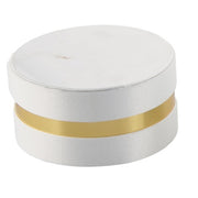 L'Arcolaio Scatola Tonda Bomboniera D 8 Cm H 4 Cm Portaconfetti Bianco 1 Pz