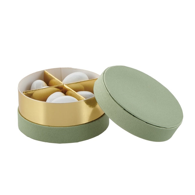 larcolaio larcolaio scatola tonda bomboniera d 8 cm h 4 cm portaconfetti verde 1 pz ean 8059558631190