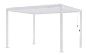L'Arcolaio Pergola Bioclimatica Vulcano 3x4 m Bianco Alluminio