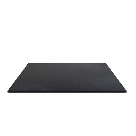 Piano tavolo HPL 80×80 cm sp. 10 mm finitura Ardesia Climb effetto pietra nera, antigraffio. Made in Italy per bar e ristoranti