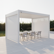 L'Arcolaio Tenda Oscurante Autoavvolgente Pergola Textilene 4m Bianca
