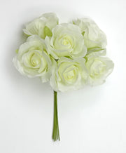Linea Due Elle Bouquet Fiori Rosa Polyester D 3,5 Cm Crema 36 Pz