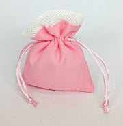 Linea Due Elle Sacchetto Tessuto con Tirante 11 x 9 Cm Rosa 12 Pz